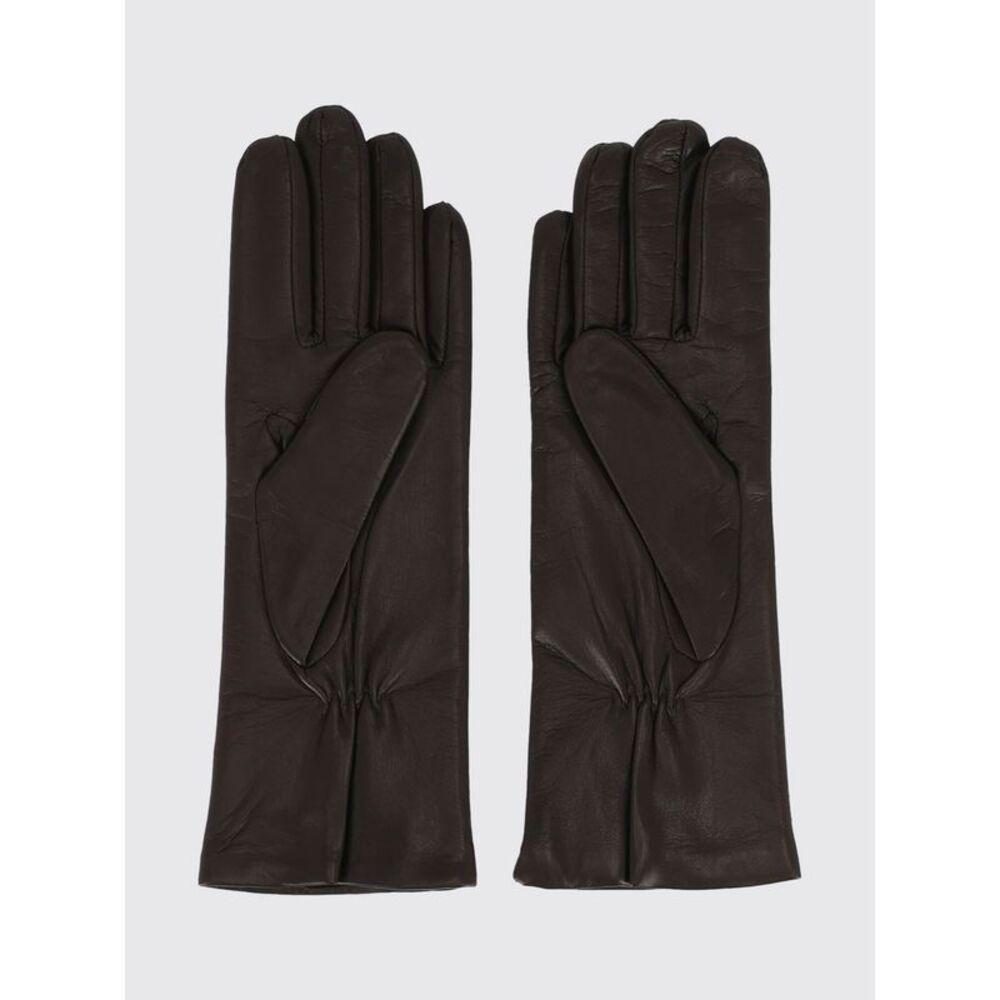 Orciani Women Orciani Classic Soft Lambskin Leather Gloves With Metal Logo